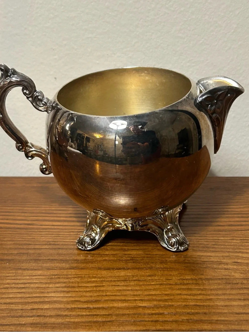 F.B. Rogers Vintage Silver Ornate Tea Pot and Creamer Set